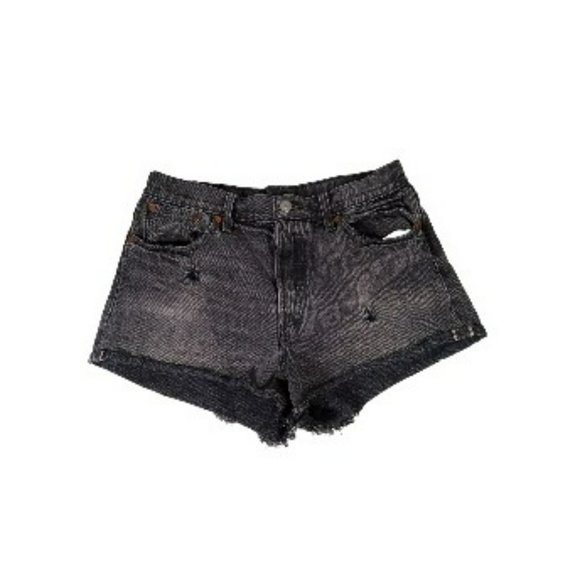 Women's Levi's Denim Shorts Black 29 Waist - Picture 1 of 3